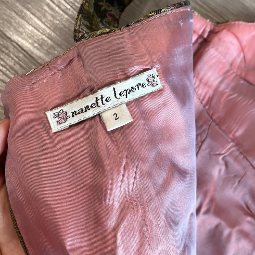 Nanette Lepore Vintage Tapestry Brocade Corset Top - Picture 6 of 7